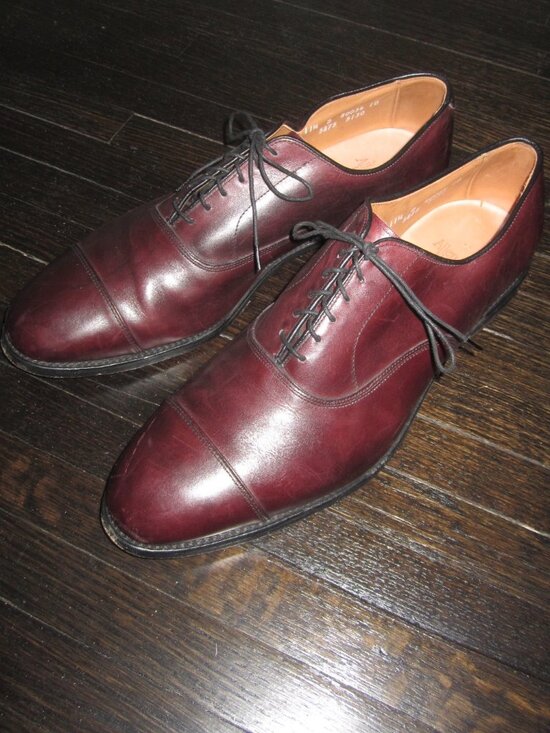 ALLEN EDMONDS PARK AVENUE Cap Toe Oxford Dress Shoes Burgundy Leather Men’s 11.5 main image 12